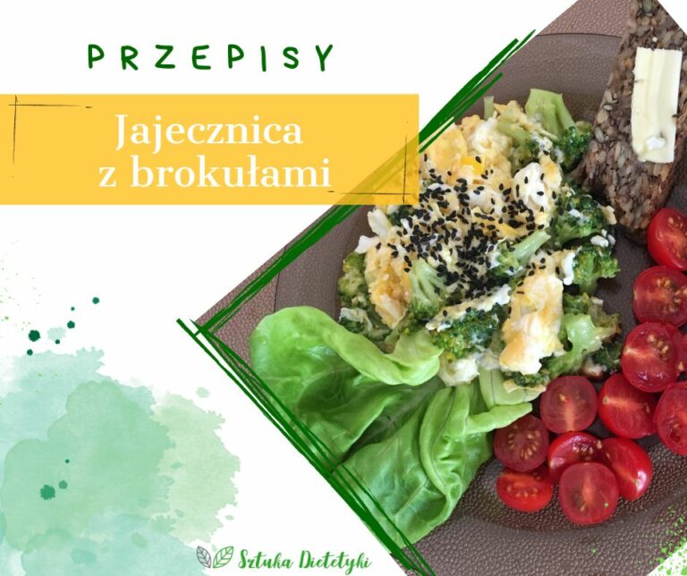 Jajecznica z brokułami i pomidorkami